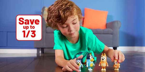 Save up to 1/3rd on Selected Bluey Toys.